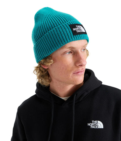 THE NORTH FACE TNF Logo Box Cuffed Beanie | Classic Fit, Rib Knit Winter Hat for Men & Women