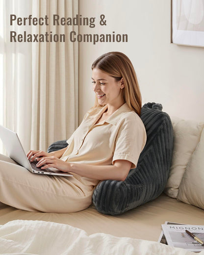 Blissful Diary Reading Pillow, Backrest Pillow with Shredded Memory Foam