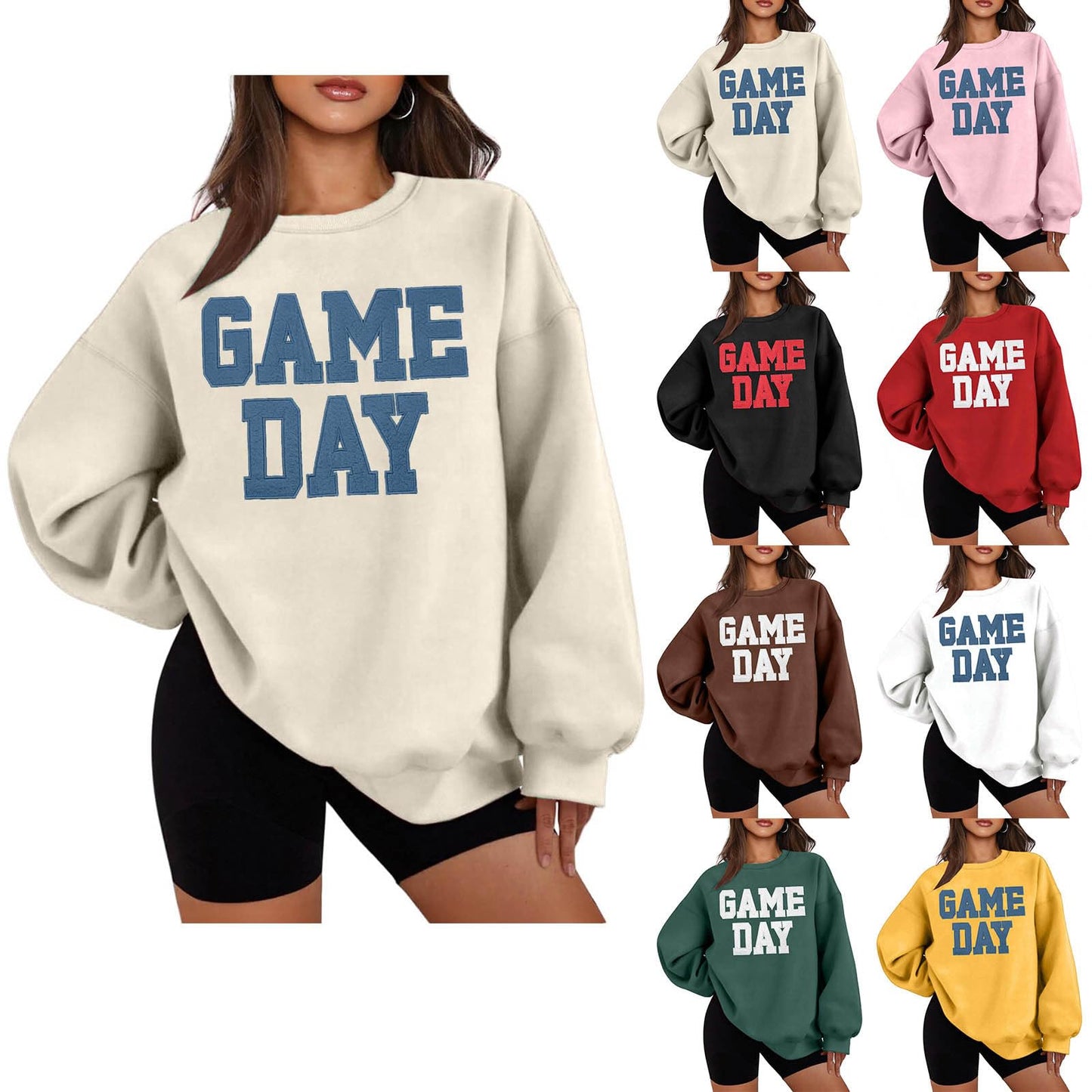 Women Oversized Game Day Sweatshirt