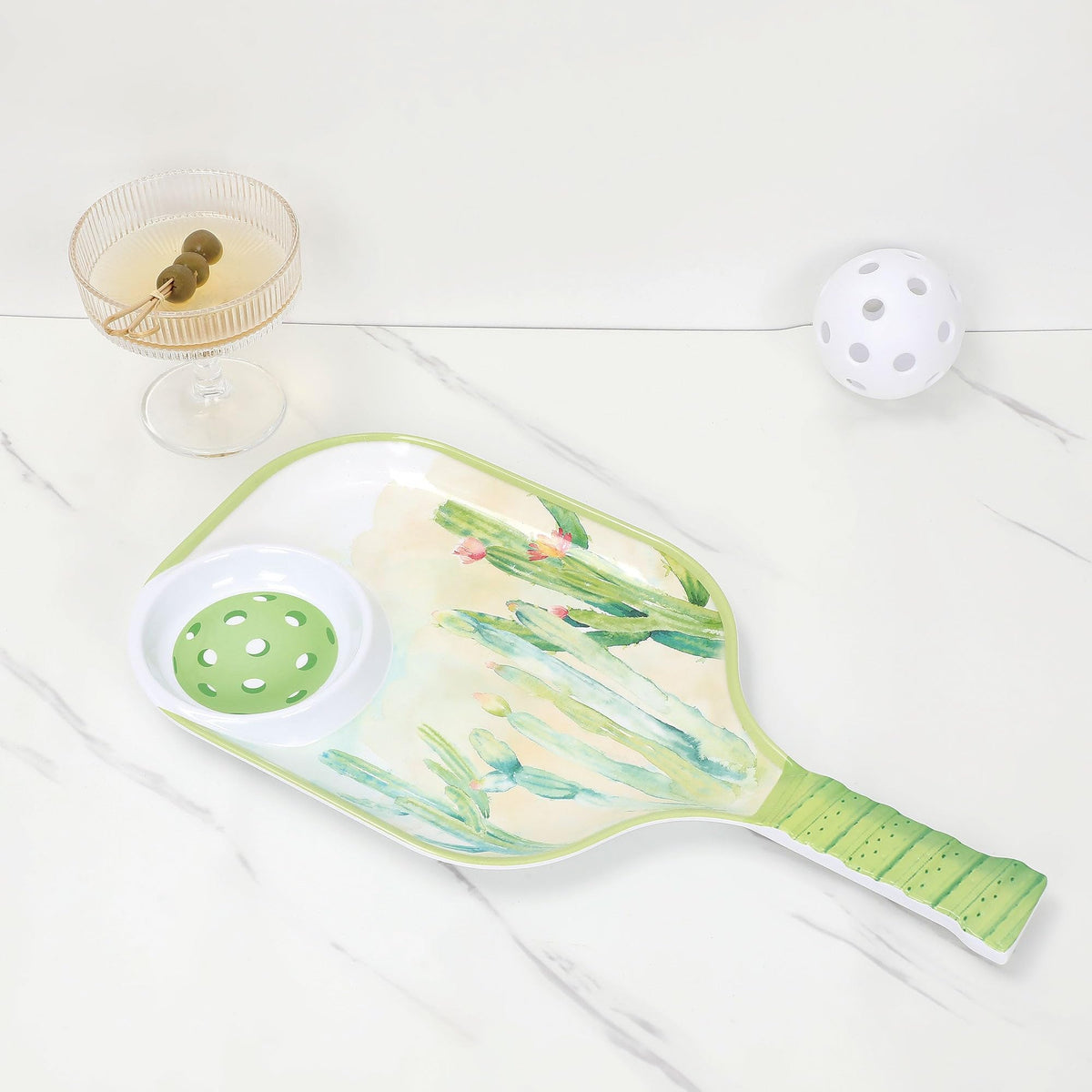 UPware Lovely Lemon Melamine Chip and Dip Snack Tray