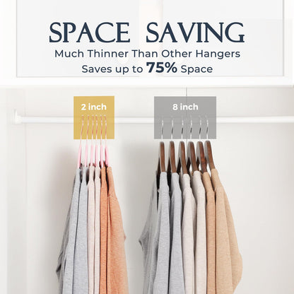 HOUSE DAY Black Velvet Hangers 60 Pack, Non Slip Clothes Felt Hanger Heavy Duty for Coat, Premium Slim Space Saving Suit Hangers for Closet Organizer, 360° Rotating Silver Hook