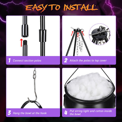 AW 9Ft Animatronics Flying Witch Hovering Broom Animated AC 100V-240V Halloween Outdoor Decoration Motion Activated 2026