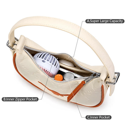 NCAA Crescent Shoulder Bag for Women, Half Moon Clutch Purses for Birthday/Graduation Gifts