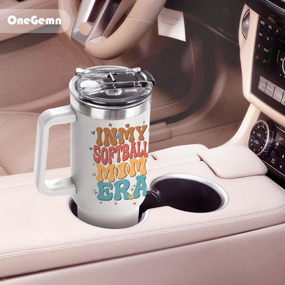 40oz Baseball Mom Tumbler, Christmas Holiday Gifts for Baseball Lovers