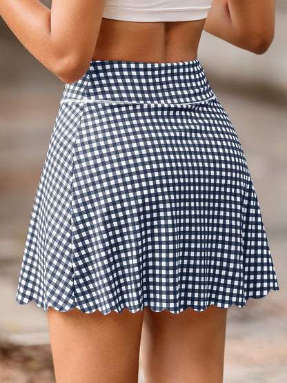 Aoysky Womens Plaid Skirt