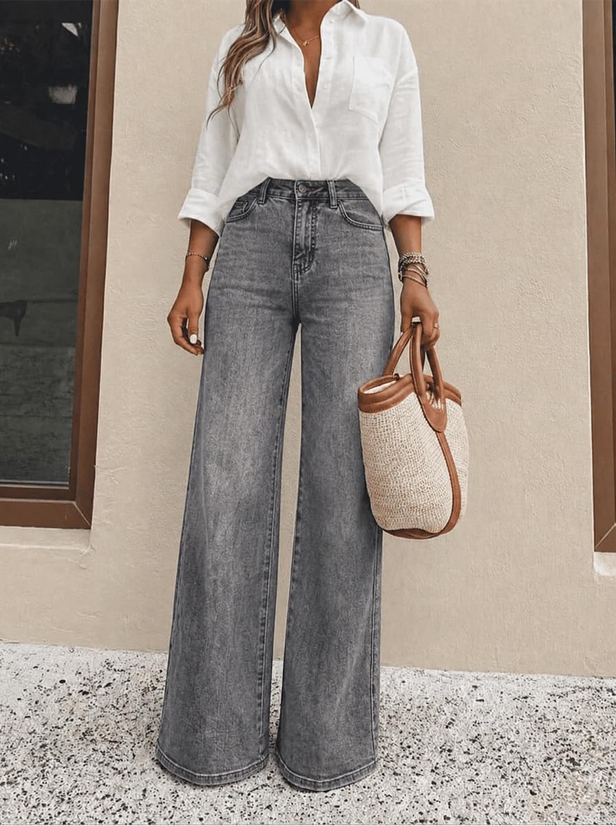 Women's High Waisted Wide Leg Jeans