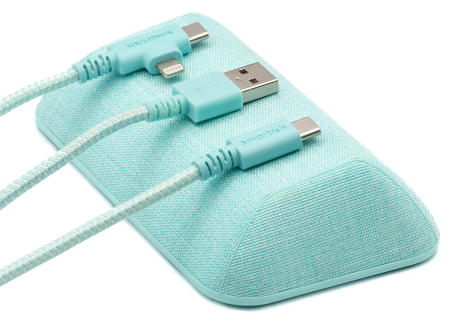 Smartish® Magnetic Cord Holder - Bigger Cable Wrangler Organizer with Magnet Clips for Charger Management on Desktop, Nightstand - Holds 6+ Cables - I'm Blushing