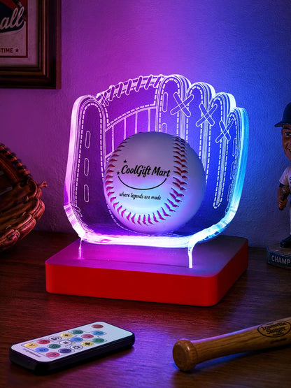 CoolGift Mart Light Up Baseball Glove Display Stand