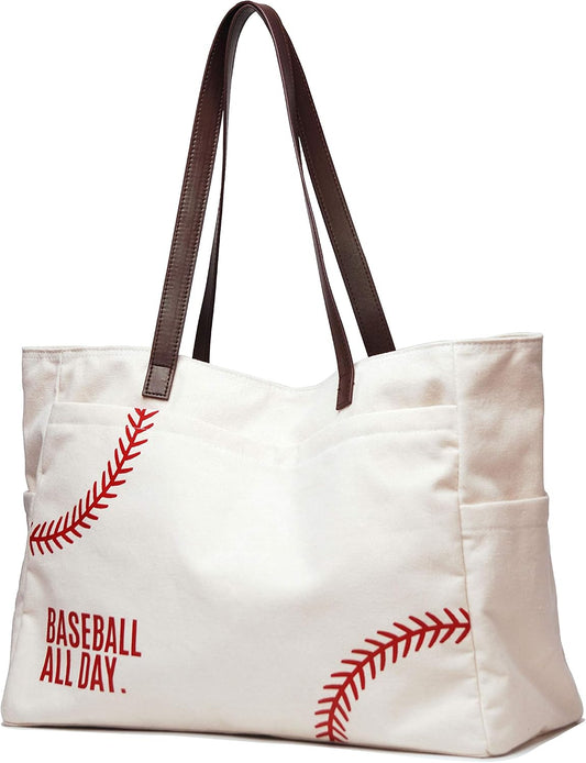 Canvas Tote Bag Baseball Mom Bag Sports Mom Must Haves Baseball Gifts