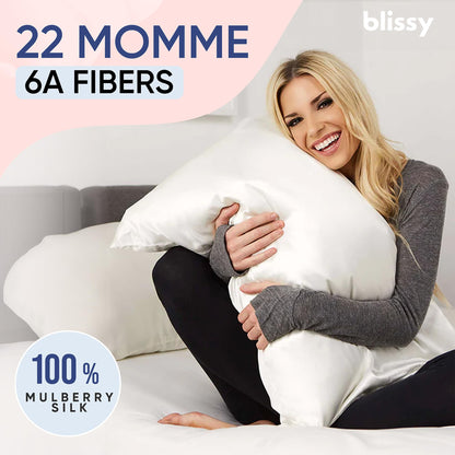 Blissy Silk Pillowcase - 100% Pure Mulberry Silk