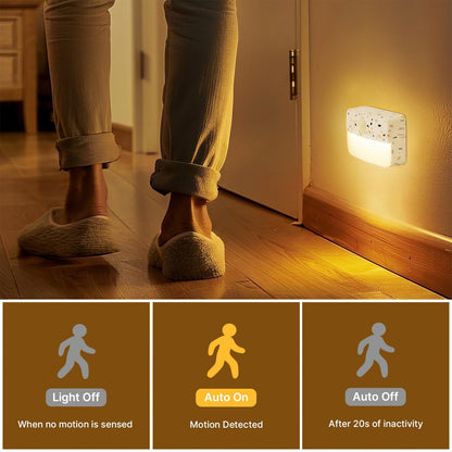 Guankai 8 Pack Motion Sensor Stair Light for Indoor, Battery Operated Closet Lights, Wireless Stick on Anywhere Hallway Lamp, Portable Led Night Lamps for Bedroom Under Cabinet Kitchen