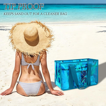 Fammart Iridescent Clear Beach Bags (Waterproof)
