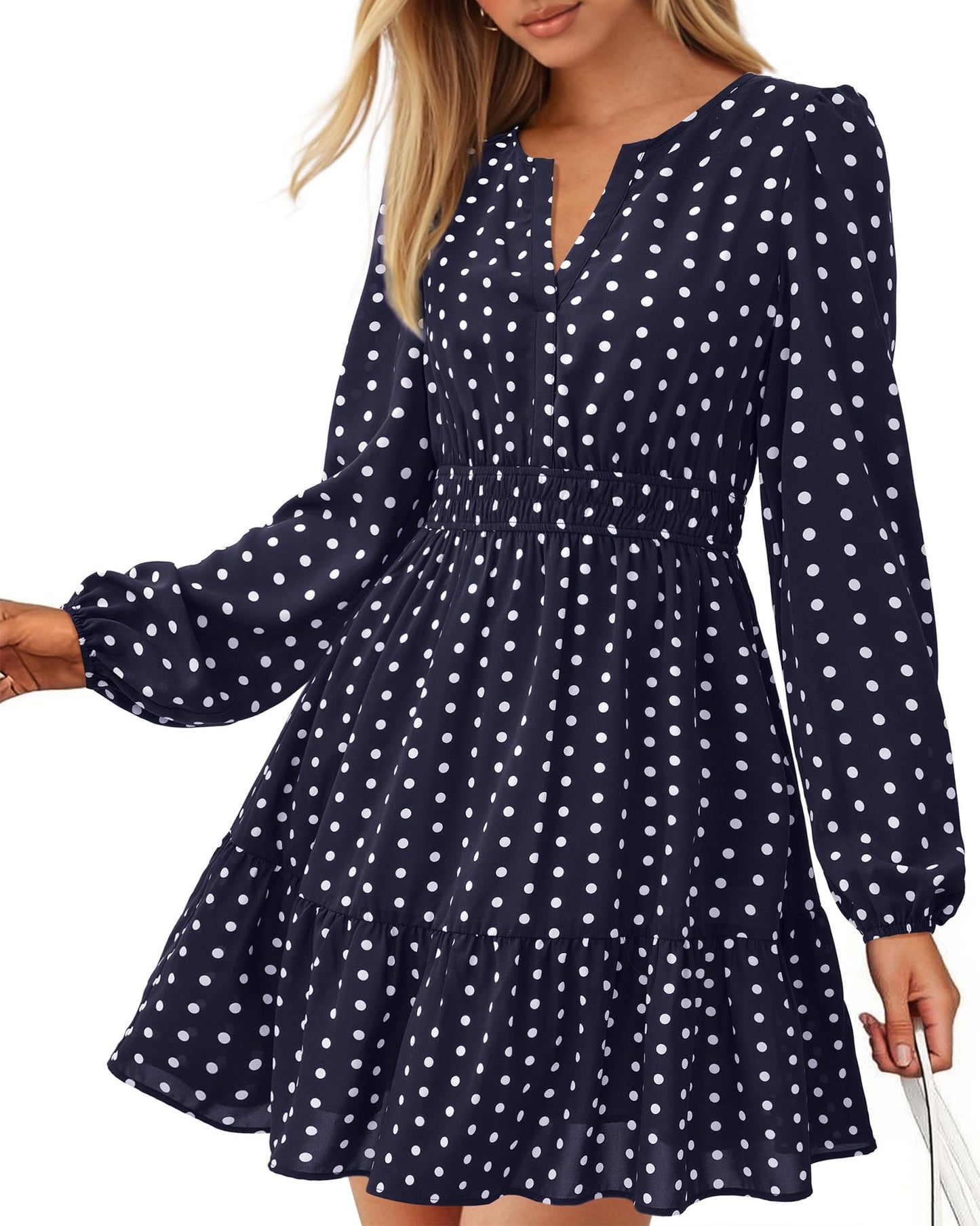 BTFBM Women’s Floral Long Sleeve Mini Dress