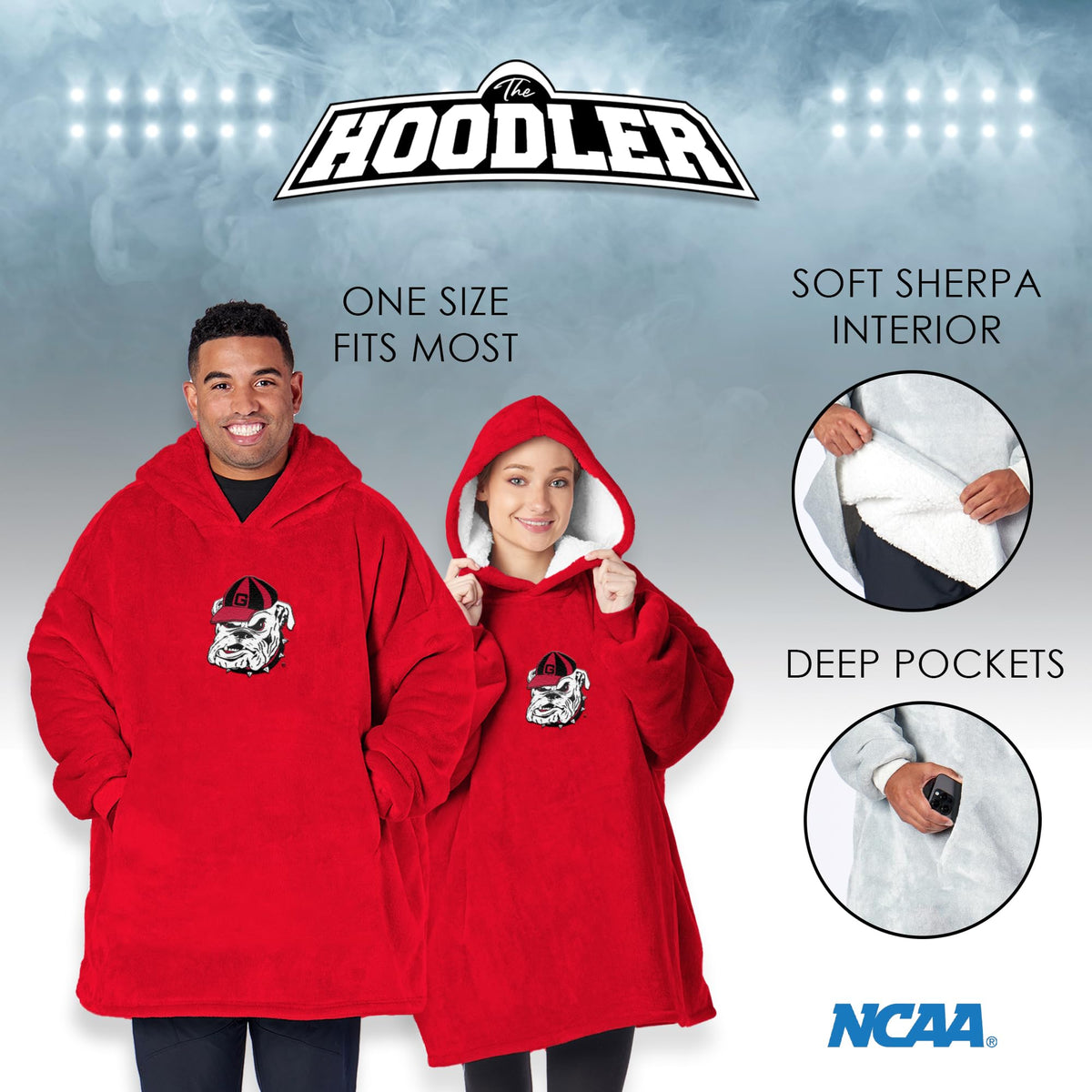 Northwest NCAA unisex-adult Hoodler Oversized Sherpa Pullover