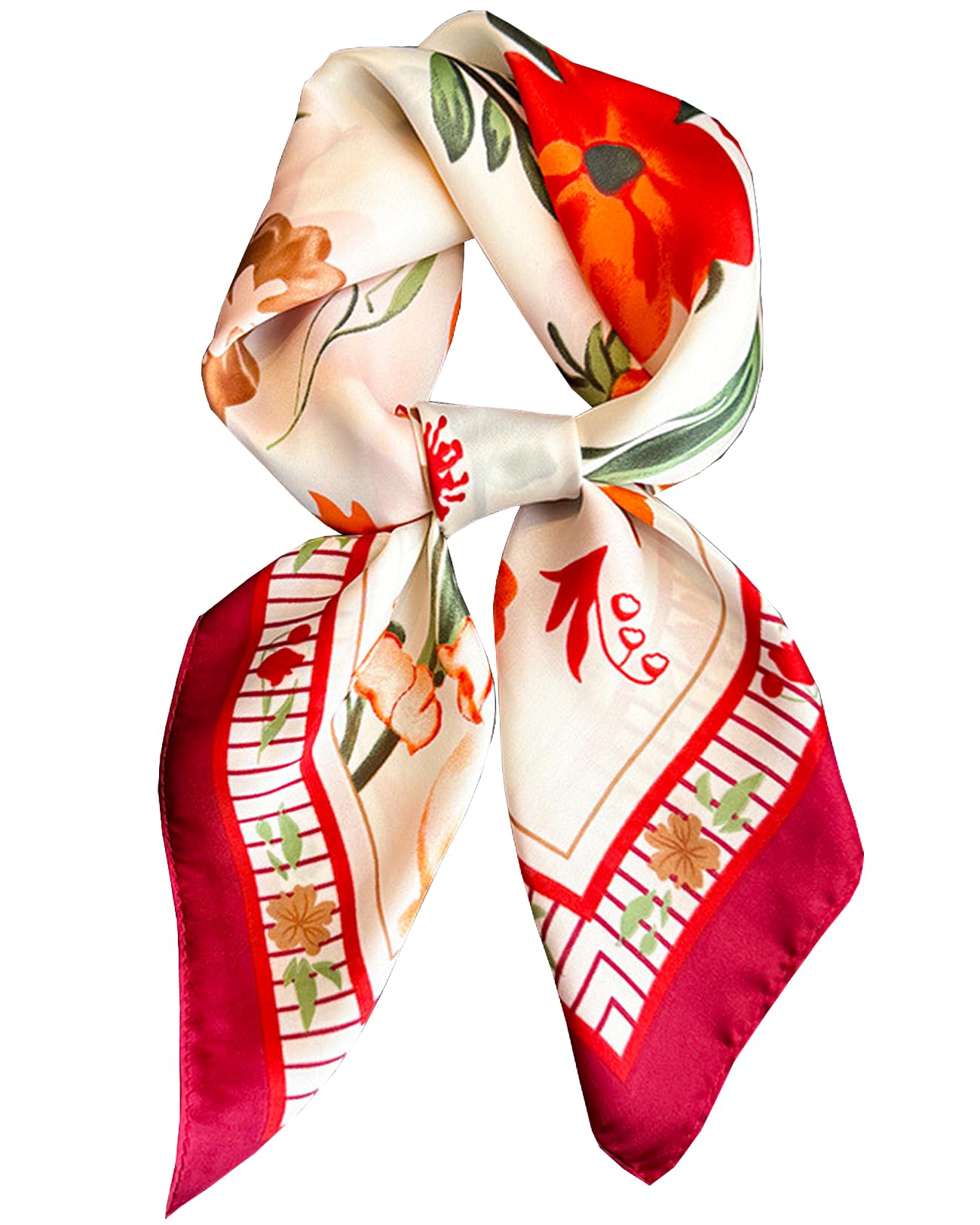 Saiusloa Neck Scarf For Womens Silky Head Scarves Hair Bandanas Square Scarf Fashion Accessories lightweight