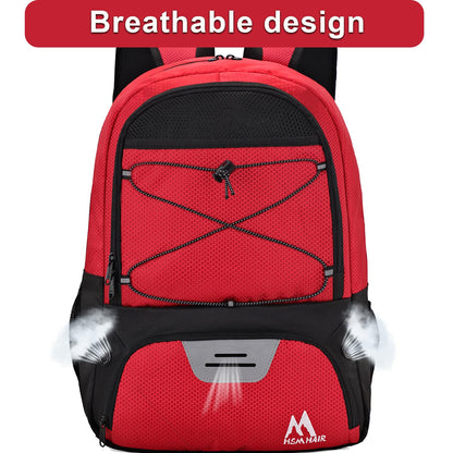 Hsmihair Soccer Bag,Youth Soccer Backpack with Ball and Cleat Compartment