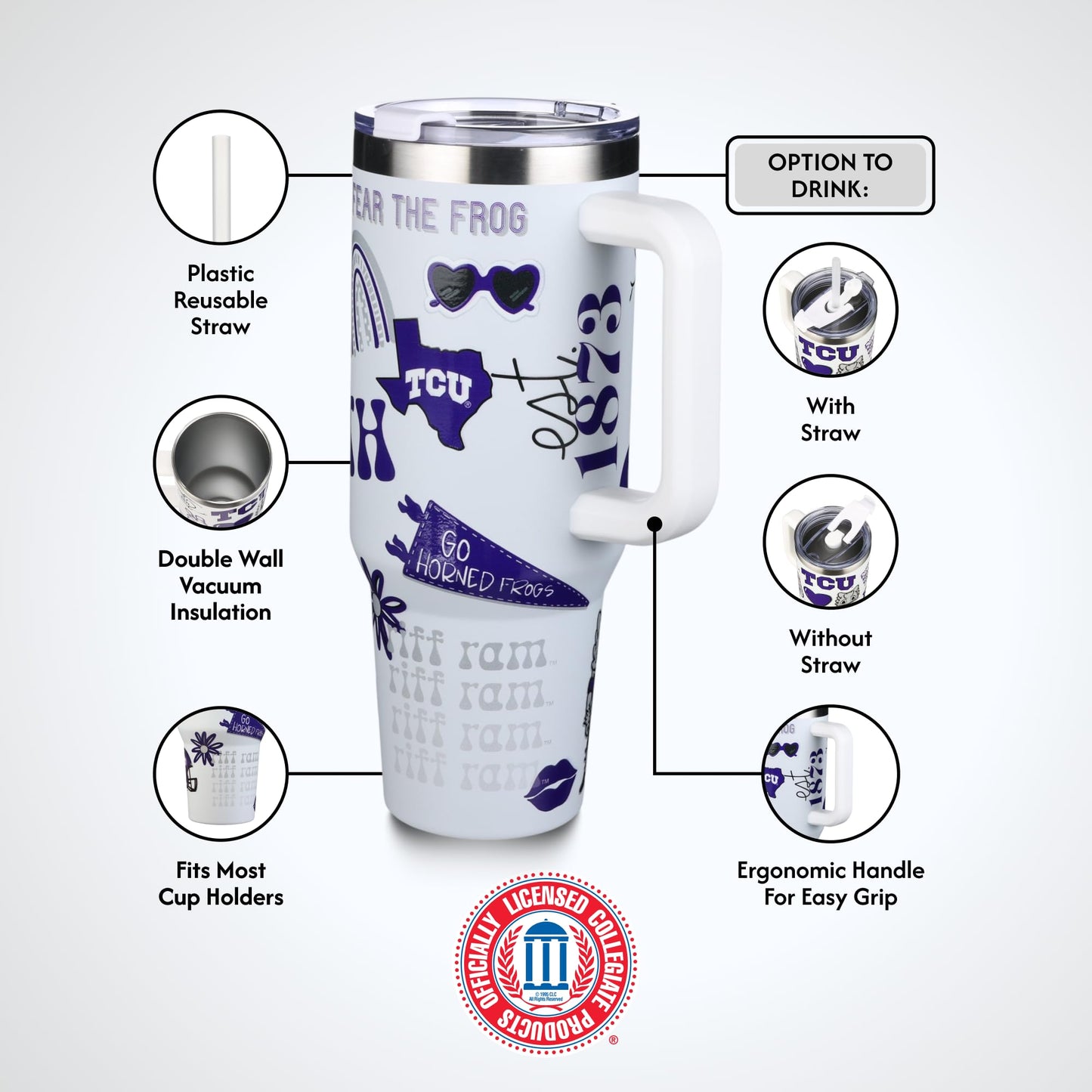 The Memory Company Officially Licensed NCAA - Texas A&M University 40oz Team Spirit Game Day Tumbler