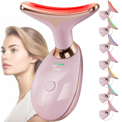 Facial Massager Face and Neck, Face 𝖲 culpting Wand Tool with 7 Color - Birthday, Christmas, Mothers Day, Valentines Day Gifts for Her Women Mom Best Friend Wife Teacher (White)