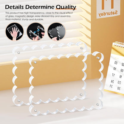 Chivalral 3 Pack 4x6 Acrylic Picture Frame, Double-Sided Tabletop Display