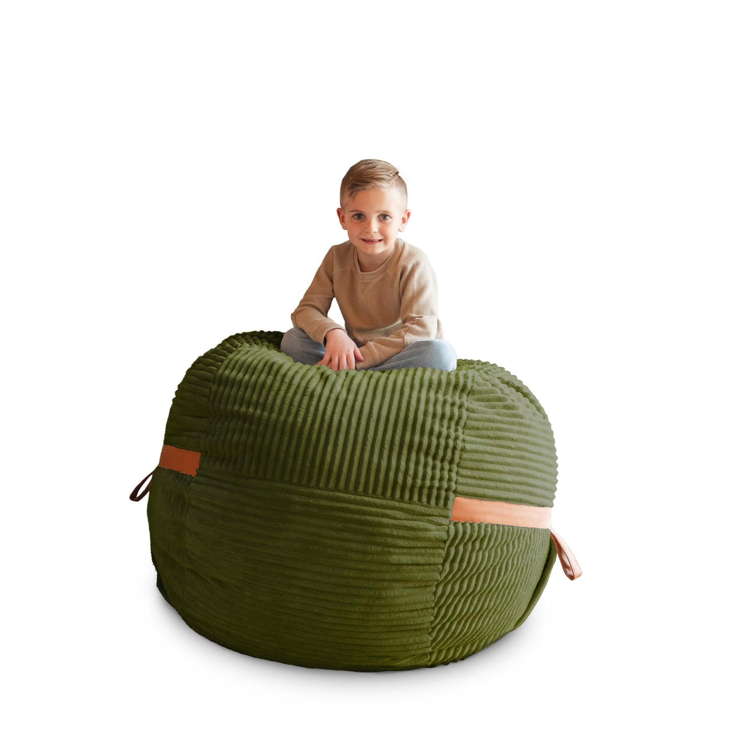 Big Joe Fuf 7Ft Giant Foam Bean Bag Chair, Oversized Couch with Removable Cover for Kids, Teens, Adults, Fog Lenox, Durable Woven Polyester, 7 Foot