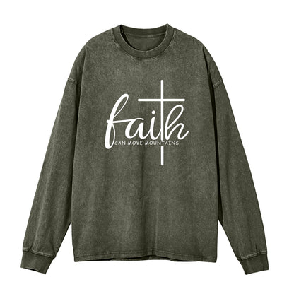 Christian Shirts for Women Faith Can Move Mountains