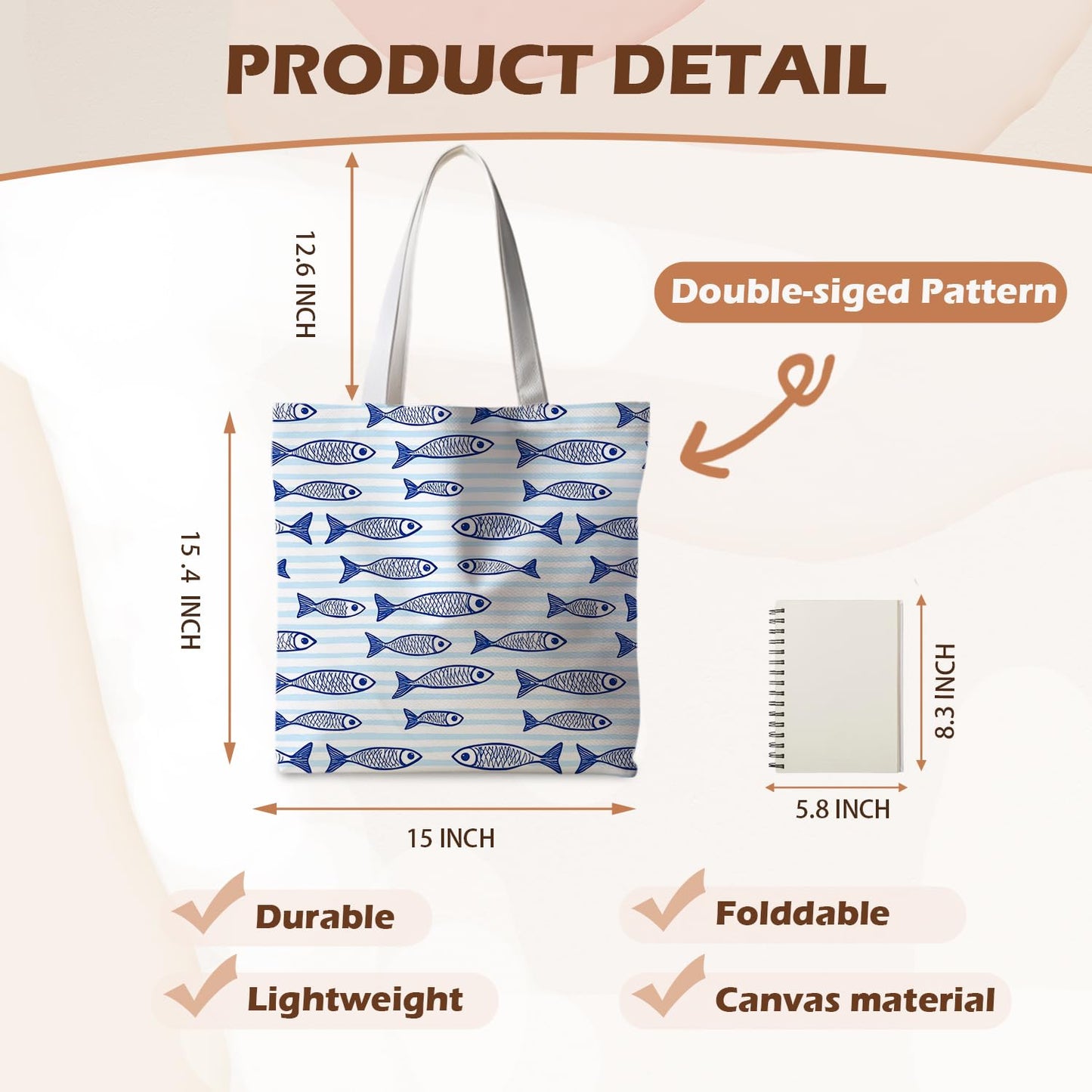 Canvas Summer Beach Tote