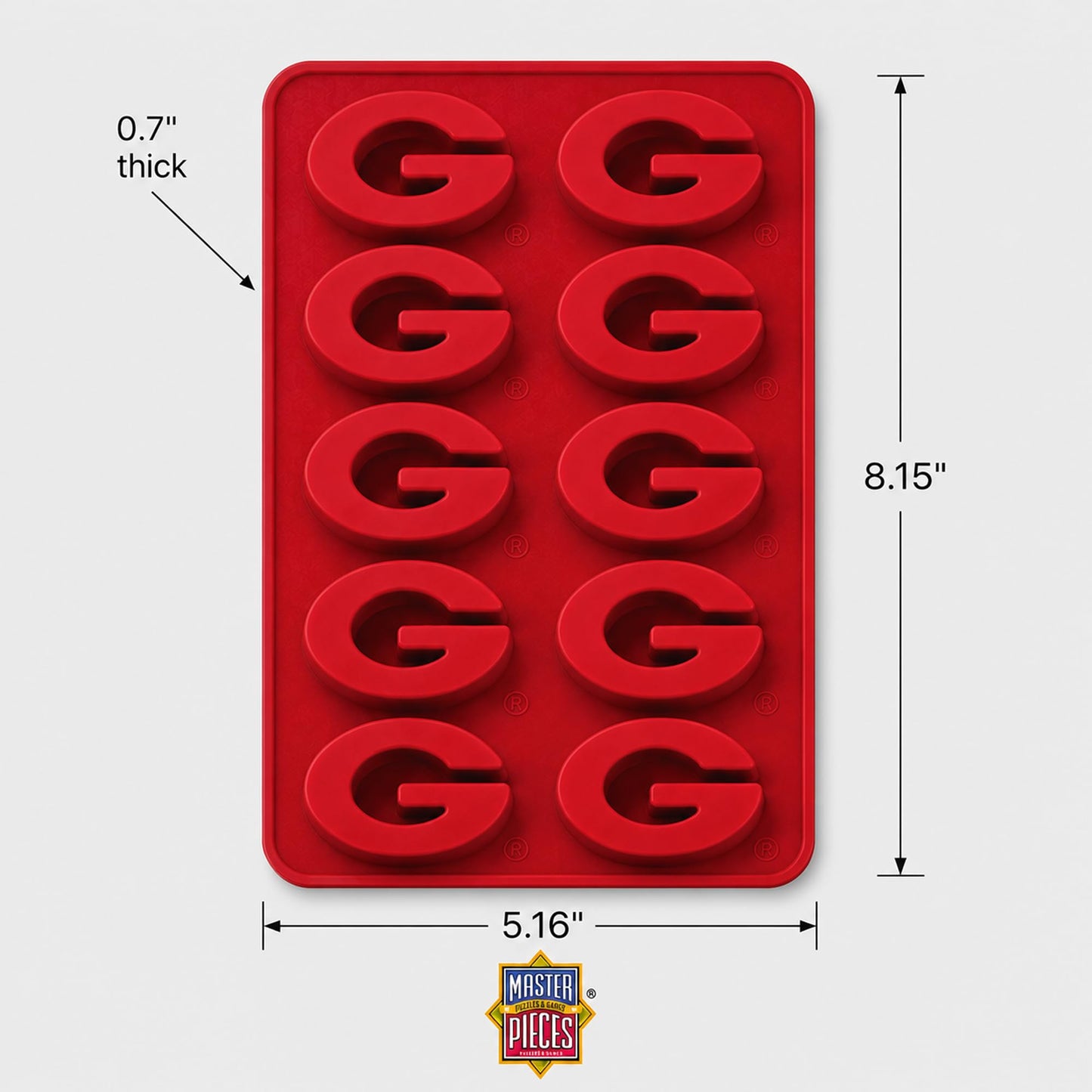 Masterpieces Fanpans Ncaa Alabama Crimson Tide Silicone Ice Cube Tray Set - Fun Alabama Merchandise, Dishwasher Safe