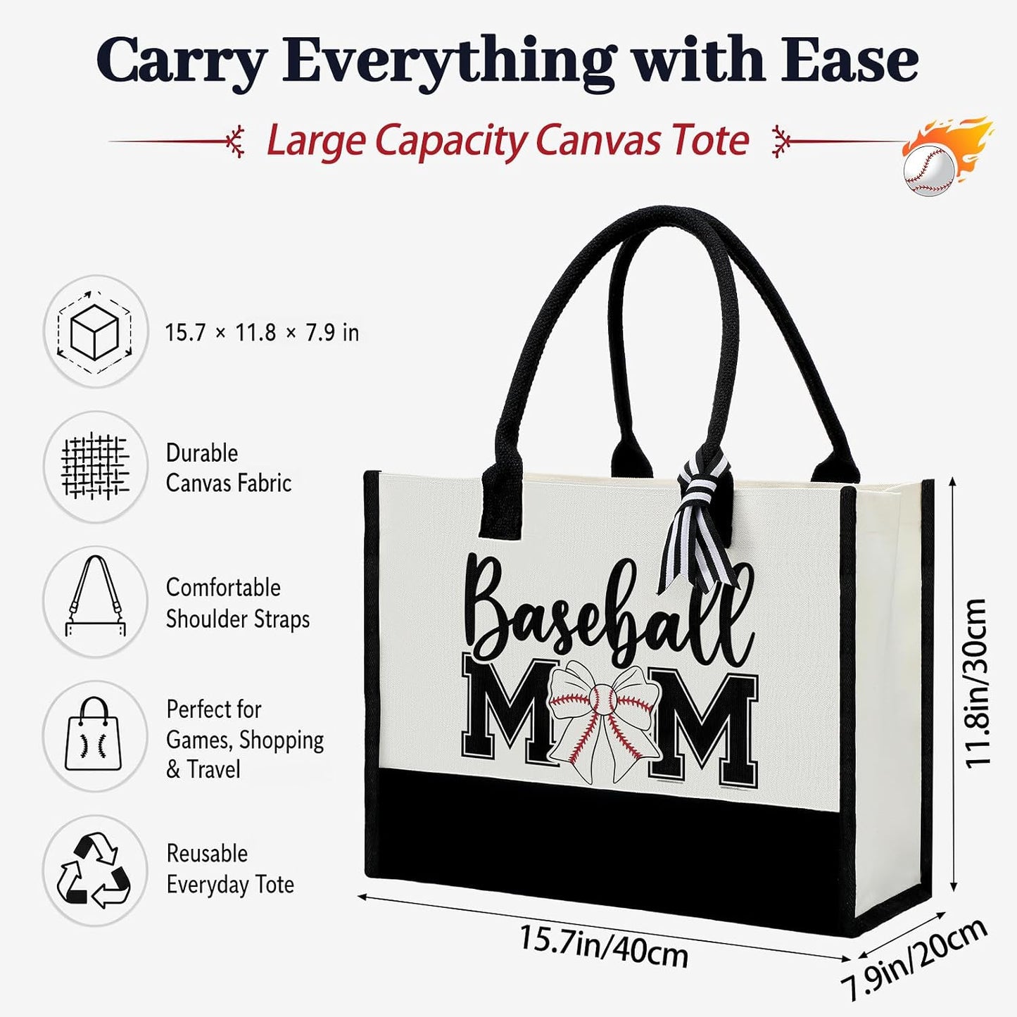 Patelai 6 Pcs Baseball Mom Gift Set Sport Day Outfits Accessories for Women