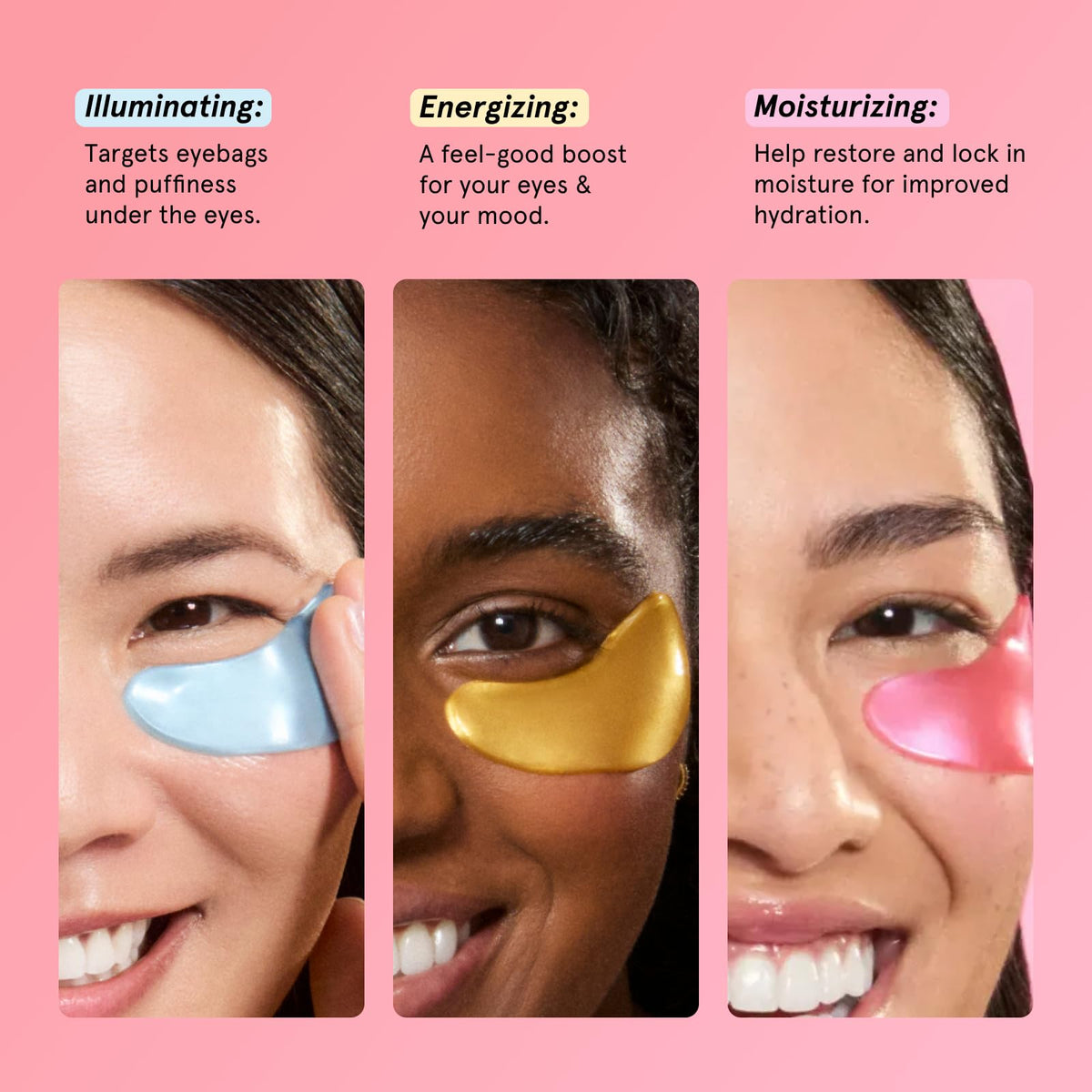 grace & stella New Brightening Eye Patches for Dark Circles (24 Pairs) - Vitamin C Under Eye Patches for Puffiness - Perfect Gifts for Women & Morning Skin Care Routine, Vegan Under Eye Mask