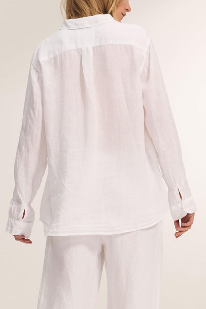 Velvet by Graham & Spencer Women's Mulholland by Jenny Graham Woven Linen Button Down