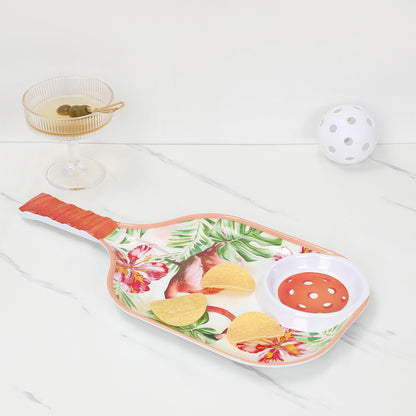 UPware Lovely Lemon Melamine Chip and Dip Snack Tray