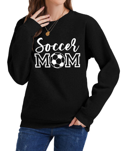 Womens Soccer Mom Sweatshirt Soccer Graphic Shirts Football Outfits