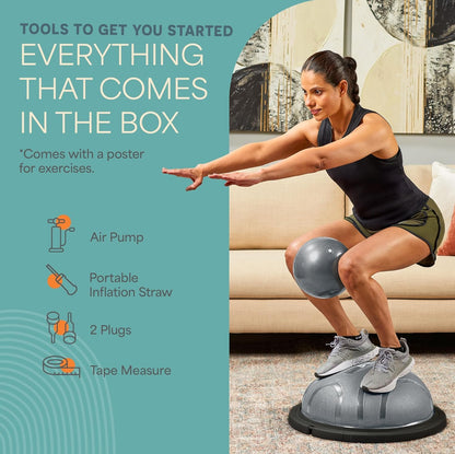 LifePro Horizon Half Balance Ball Trainer with 440 lb Capacity | Stability Ball for Home Gym & Physical Therapy | Full-Body Training Equipment for Core Strengthening