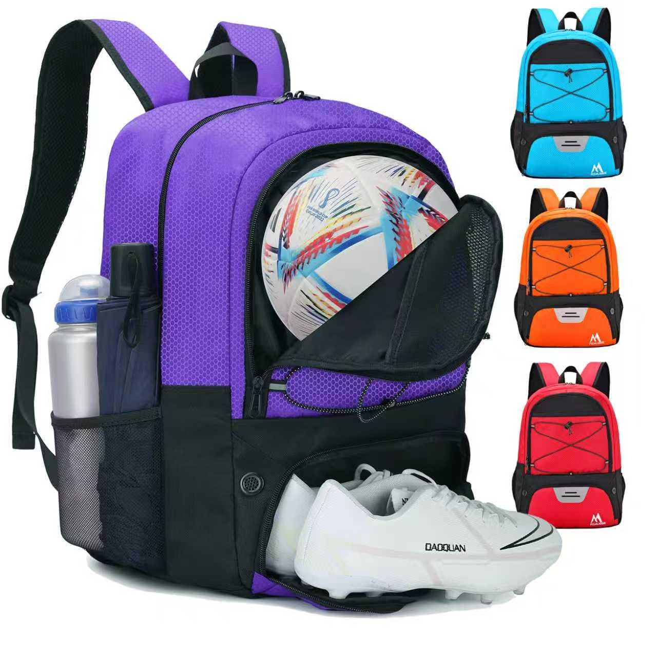 Hsmihair Soccer Bag,Youth Soccer Backpack with Ball and Cleat Compartment