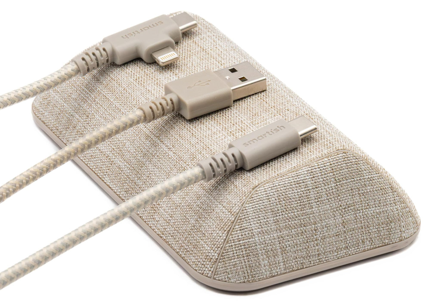 Smartish® Magnetic Cord Holder - Bigger Cable Wrangler Organizer with Magnet Clips for Charger Management on Desktop, Nightstand - Holds 6+ Cables - I'm Blushing