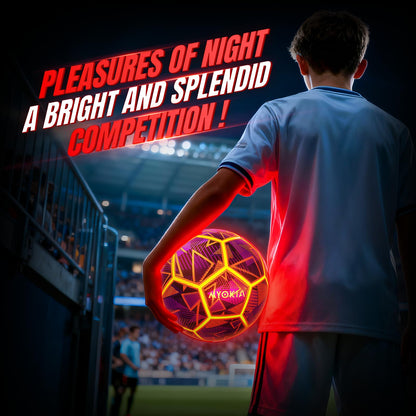 Rechargeable Light Up Soccer Ball Size 5 Tri-Color Glow in Dark