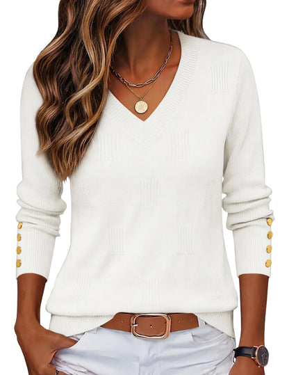 Zeagoo Womens V Neck Sweaters
