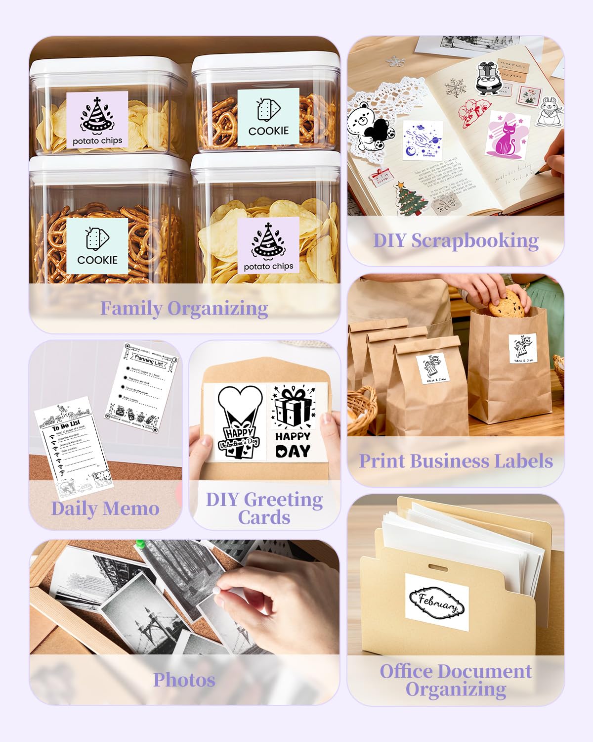 Memoking Mini Printer - Sticker Printer T02 Inkless Sticker Maker Machine