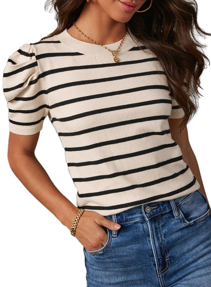 Dokotoo Women's Short Puff Sleeve Tops