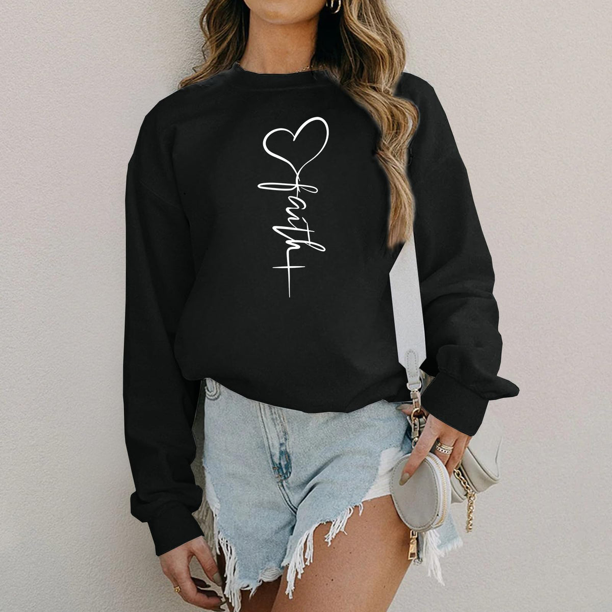 KIEKIECOO Faith Christian Sweatshirts