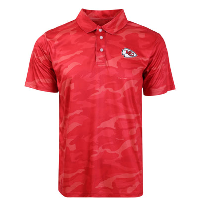 FOCO Men's NCAA College Team Logo Camo Color Polyester Polo Short Sleeve Shirt