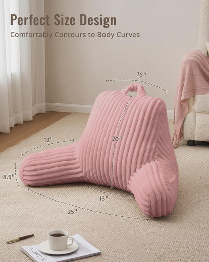 Blissful Diary Reading Pillow, Backrest Pillow with Shredded Memory Foam