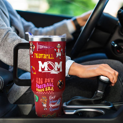 Baseball Mom 40 oz Tumbler with Handle and Straw Lid Leak Proof