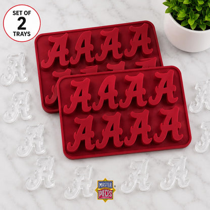 Masterpieces Fanpans Ncaa Alabama Crimson Tide Silicone Ice Cube Tray Set - Fun Alabama Merchandise, Dishwasher Safe