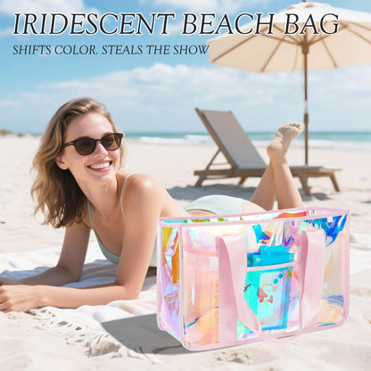 Fammart Iridescent Clear Beach Bags (Waterproof)