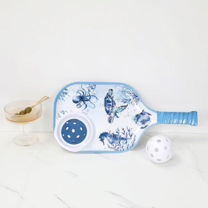 UPware Lovely Lemon Melamine Chip and Dip Snack Tray