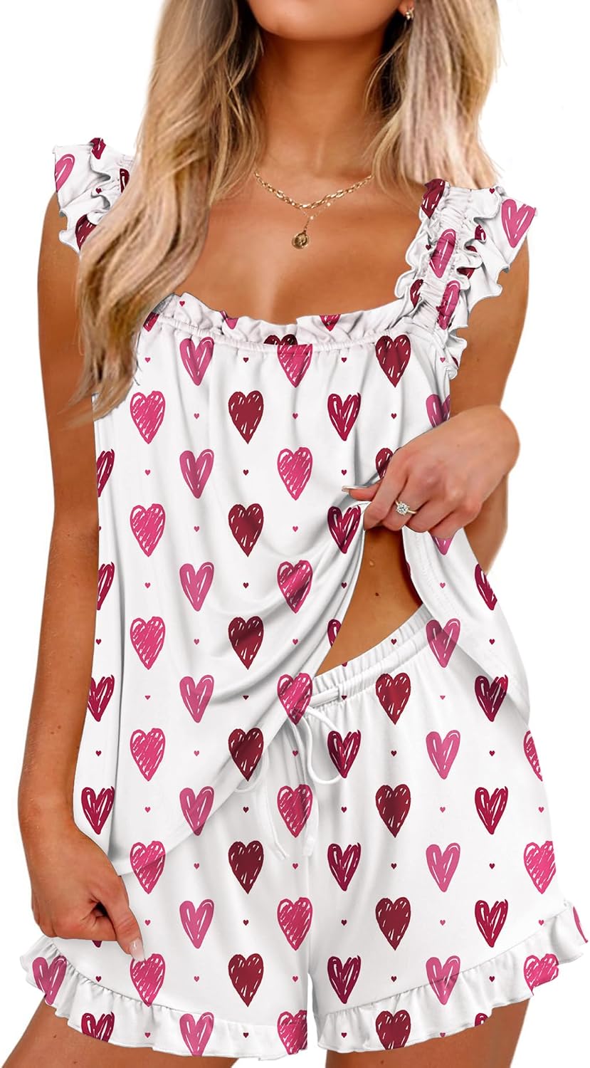 Ekouaer Pajama Set - 2 Piece Ruffle
