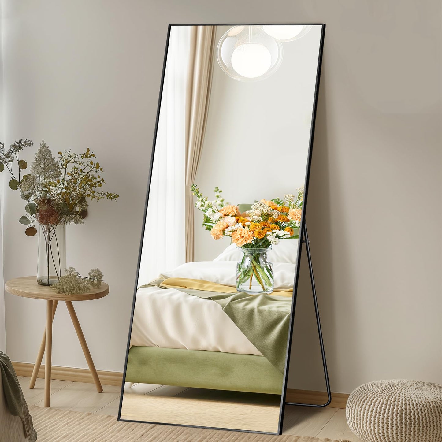 DUMOS 59"x16" Arched Full Length Mirror with Stand
