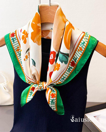 Saiusloa Neck Scarf For Womens Silky Head Scarves Hair Bandanas Square Scarf Fashion Accessories lightweight