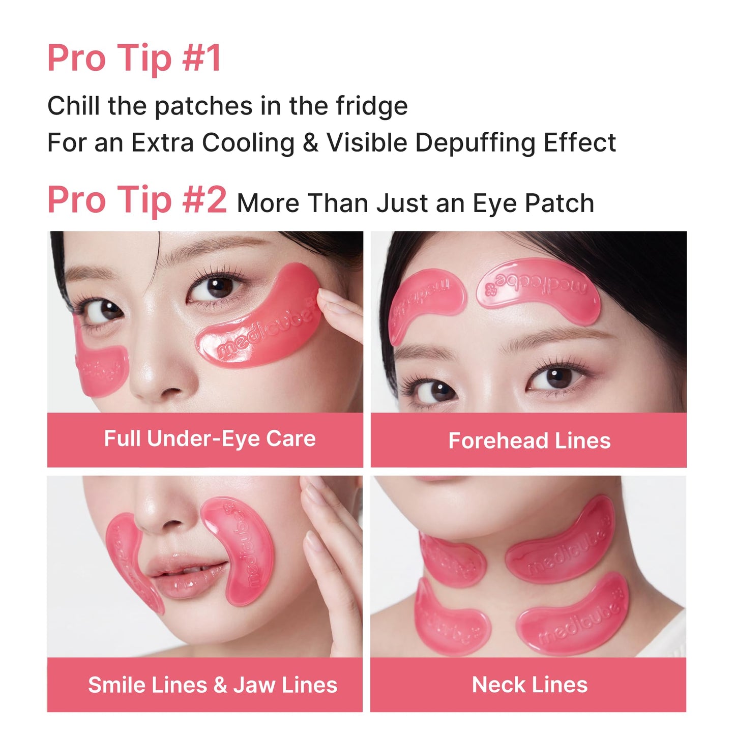 medicube PDRN Pink Collagen Jelly Eye Mask | Hydrogel Eye Patches with PDRN, Collagen, NAD | Refreshing for Puffy, Tired Eyes | Firming for Look of Wrinkles, Fine Lines | Korean Skincare (6 Pairs)